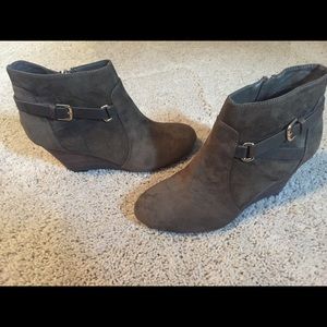 Buckle Wedge Bootie